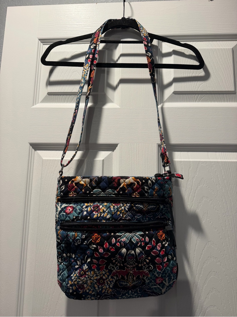 Vera Bradley Navy Multi Floral Quilted Crossbody Bag